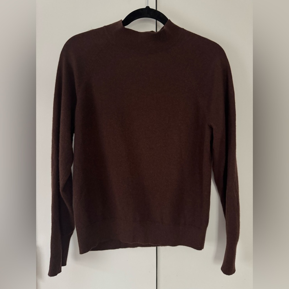 Everlane Womens Brown Mock Neck Cashmere Sweater Size Med